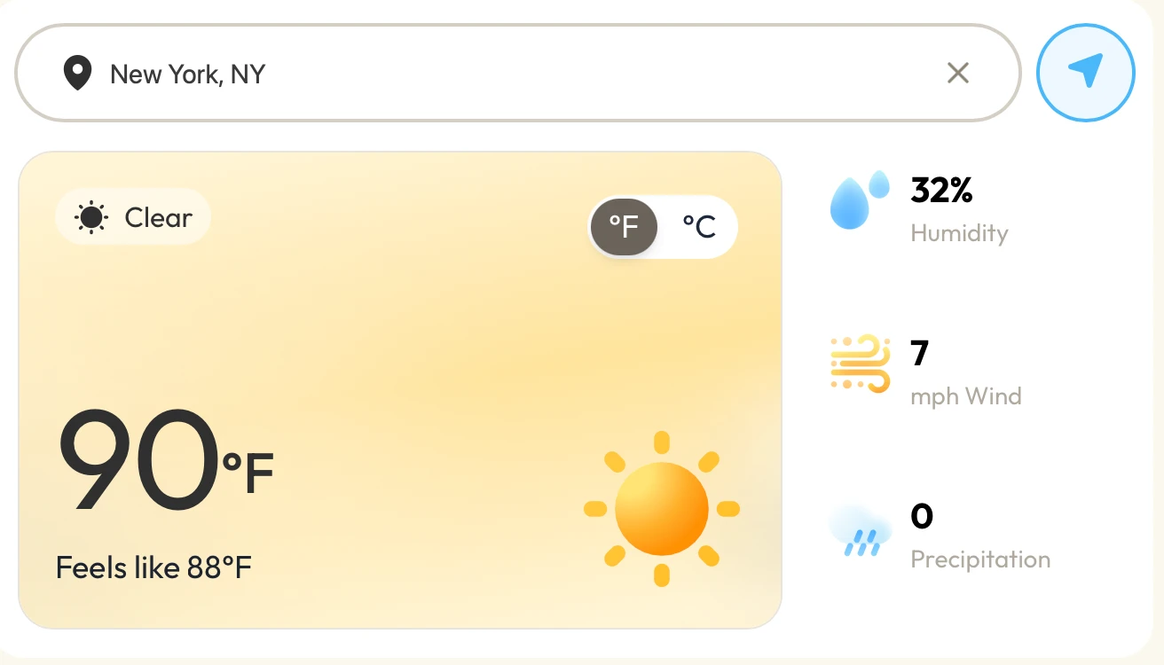 PURK dashboard showing current conditions